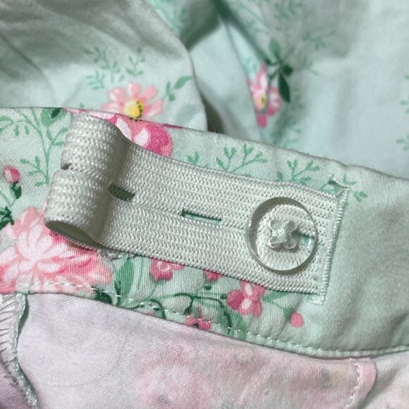 Janie And Jack Pants Floral Mint Green Pink Adjustable Size 6 Girl's - Picture 5 of 9